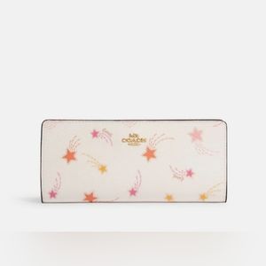 Coach  Slim Wallet With Shooting Stars Print